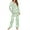 Green Leaf, variant on SCRAWLGOD Green Leaf Pajamas Women Long Sleeve Button Up Pjs for Women Set of 2 Size XS V-Neck Women's Pajama with Pockets Elastic Women Loungewear Set