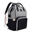 thumbnail image 1 of Mochila cambiador bebé, bolsa Pipi Bear para papá y mamá, resistente agua, multifuncional gris negro, 1 of 3
