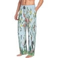 thumbnail image 6 of Naloa Chinoiserie Floral Palm Tree Pajama Pants Men, PJ Bottoms, Sleep & Lounge Pants-X-Large, 6 of 6
