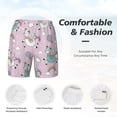 thumbnail image 4 of Kdxio Llama Unicorn And Rainbow Print Men'S Swim Trunks With Compression Liner 7 Inch Inseam Quick Dry Swim Shorts, 4 of 7
