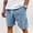 Blue03, variant on Dwelliawo Men's Corduroy Shorts Vintage Wide Leg Drawstring Shorts Pant Summer Loose Fit Elastic Waist Short with Pockets Corduroy Shorts Army Green L