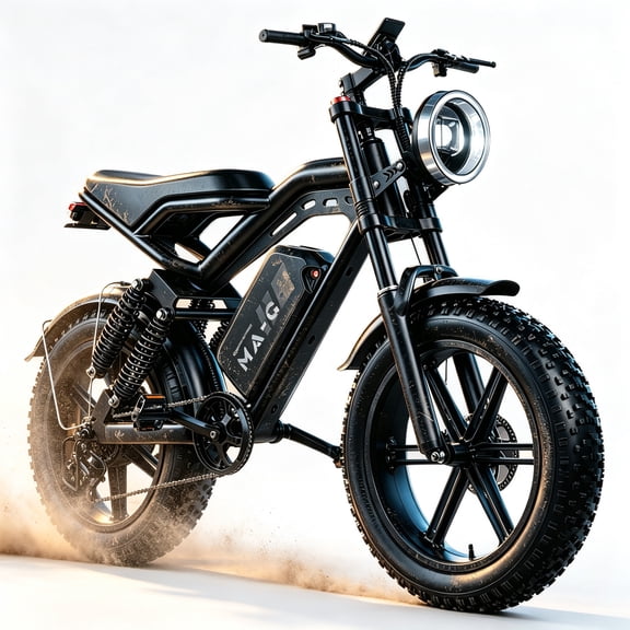 GlobalKeep Adults 20" Fat Tire Multi-terrain Off-road Electric Bike,1500W Peak Motor,48V 15.6Ah Removable Battery, Dual Shock System, Shimano 7-Speed, UL Certified