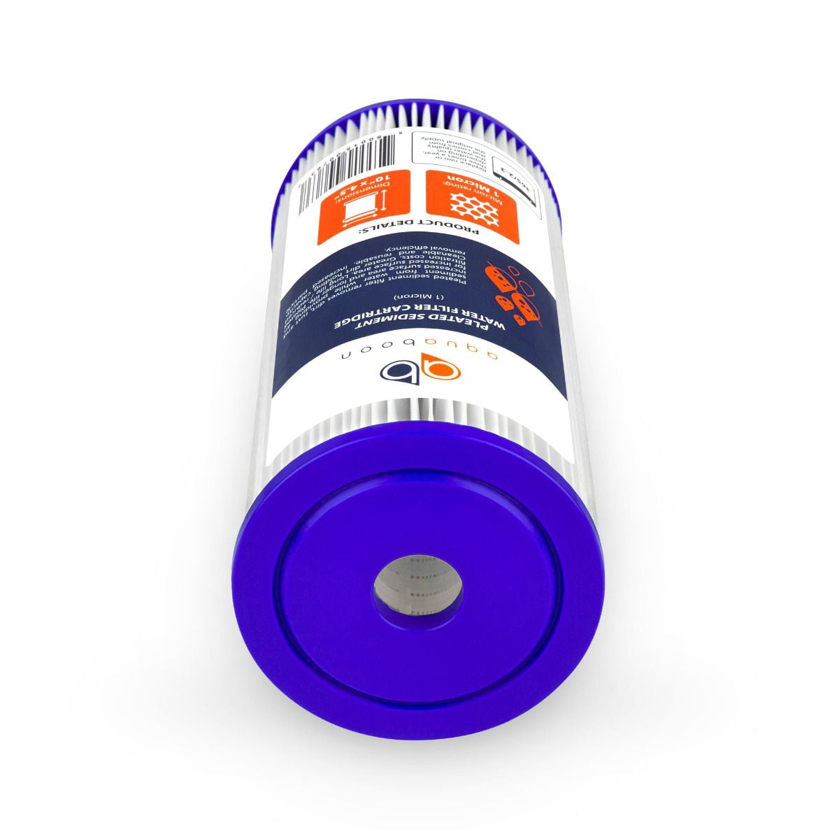 Aquaboon 1 Micron 10" Pleated Sediment Water Filter Replacement Cartridge | Whole House Sediment Filtration | Compatible with FM-BB-10-1, ECP1-BB, FM-BB-10-1A, HDC3001, WPC1FF975, 20-Pack