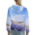 thumbnail image 7 of Honeii Lavender Fields Under Blue Sky Pattern Womens Oversized Hoodies Long Sleeve Sweatshirts Pullover Fall Outfits with Pocket-X-Large, 7 of 7