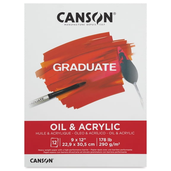Canson Graduate Oil and Acrylic Pad - 9" x 12", 12 Sheets