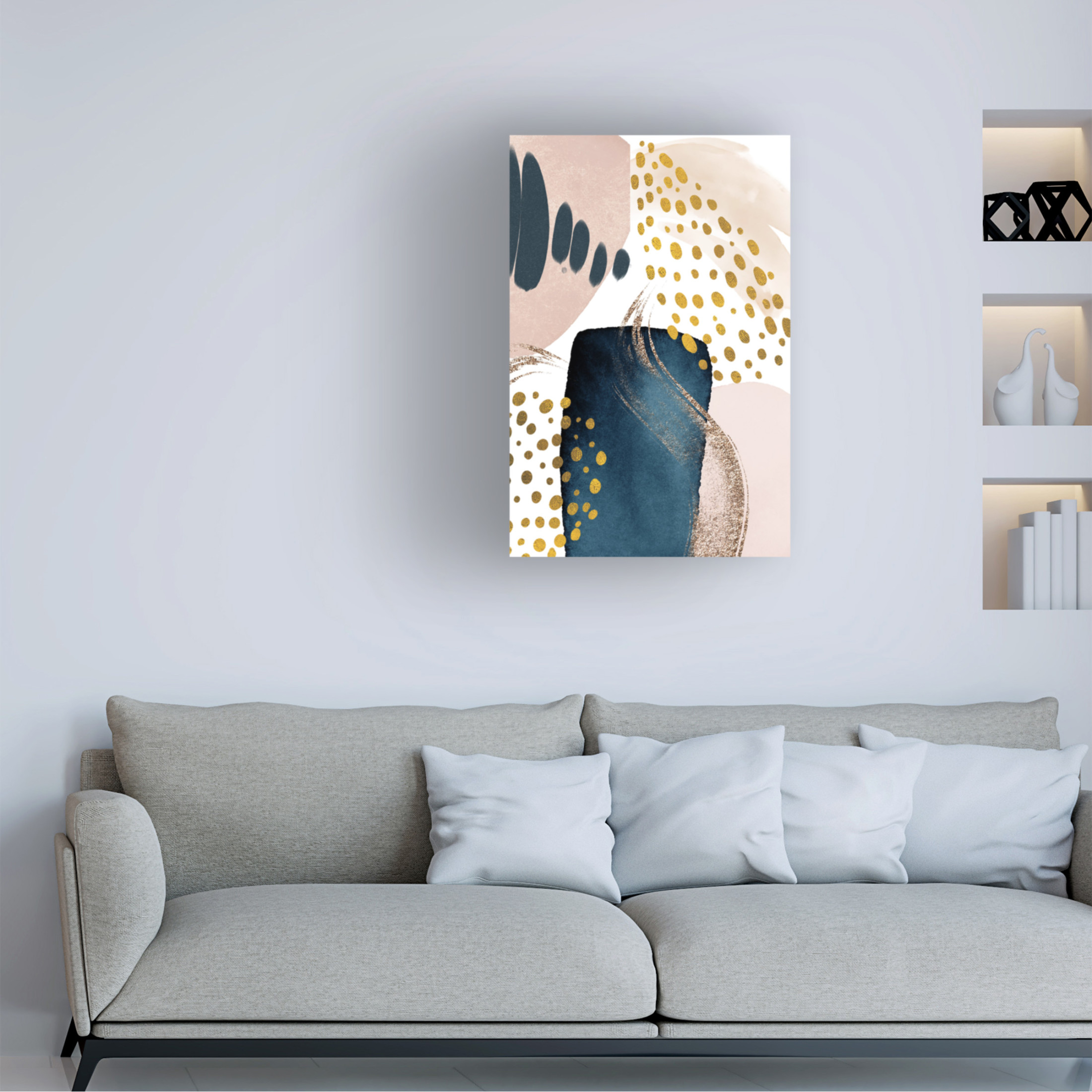 Trademark Fine Art Sally Ann Moss Smooth Abstract 2 Canvas Wall Art
