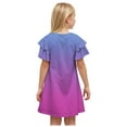 thumbnail image 3 of Gubotare Toddler Casual Dress Baby Girl Smocked Dress Summer Casual Short Sleeve Dresses Floral Print Sundress Princess Dress for Toddlers Size 7-8T (Purple,7-8 Years), 3 of 9
