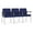 Blue, variant on Mystic Reception Waiting 3-Seat Steel Tandem Seating / Silver Steel / Navy Blue