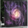thumbnail image 4 of Ambesonne Galaxy Shower Curtain, Cloudy Space Cosmos, 69"Wx70"L, Black Purple, 4 of 5