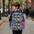 thumbnail image 4 of Pzuqiu Colorful Fish Backpacks for Kids Teenagers Students 17 Inches Back to School Shoulder Bookbags with Adjustable Straps Breathable Boys School Backpack Age 6-18, 4 of 7