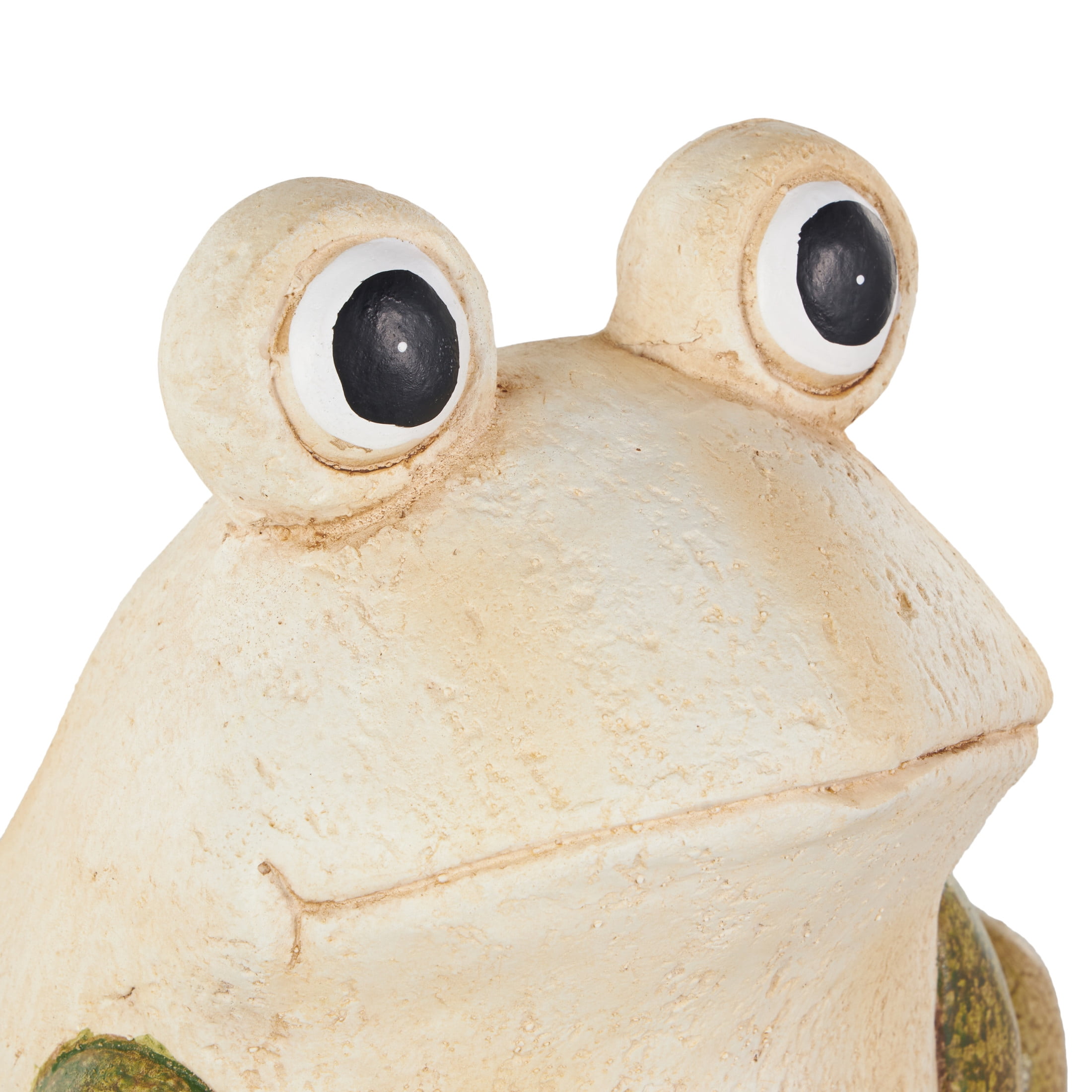 DecMode 14" Frog Garden Sculpture with Brown and Green Accents