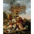thumbnail image 2 of Henricus Franciscus Wiertz 12x14 Black Ornate Wood Framed Double Matted Museum Art Print Titled: Shells and Marine Plants (1809), 2 of 5