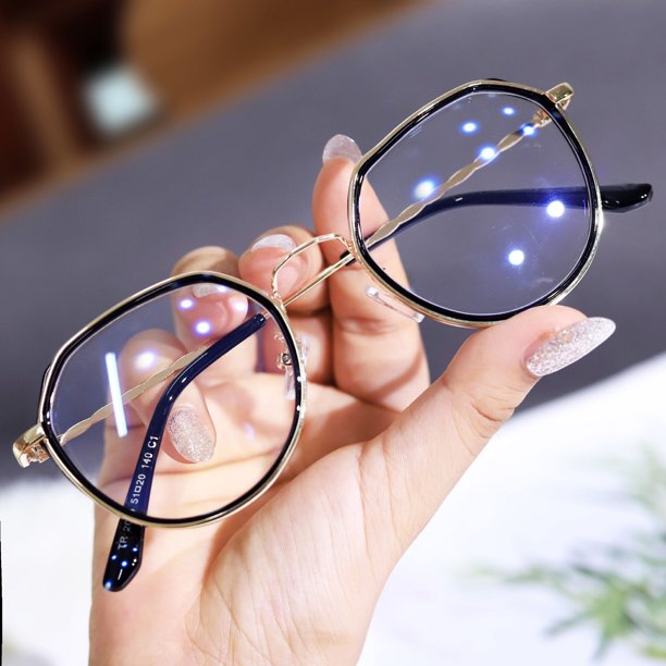 Lente plana con marco de metal Adecuado para múltiples escenarios Gafas anti-luz azul Se puede combinar con lentes para miopía usted mismo