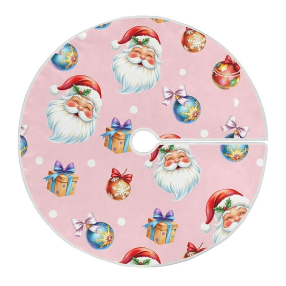 Ryvnso Christmas Tree Skirt Santa Claus Bows Xmas Tree Skirts Ornament Home Decorations 35.4"