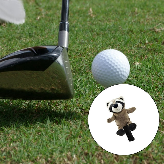 Cubierta protectora DE CABEZA DE GOLF DE Animal mapache Cola Reemplazo DE protección