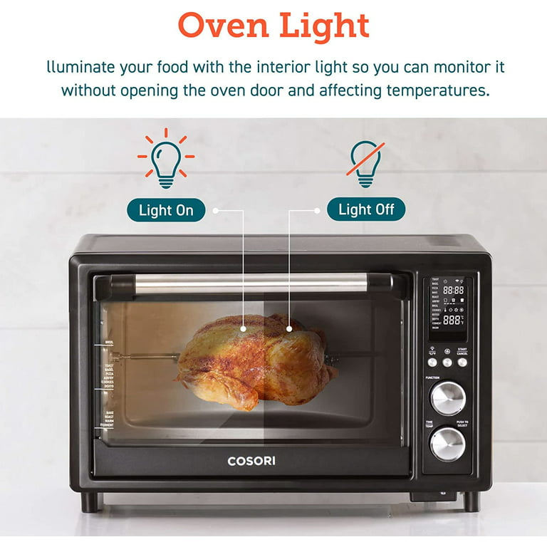 Cosori Smart 12-in-1 Air Fryer Toaster Oven Combo, 30L, Silver
