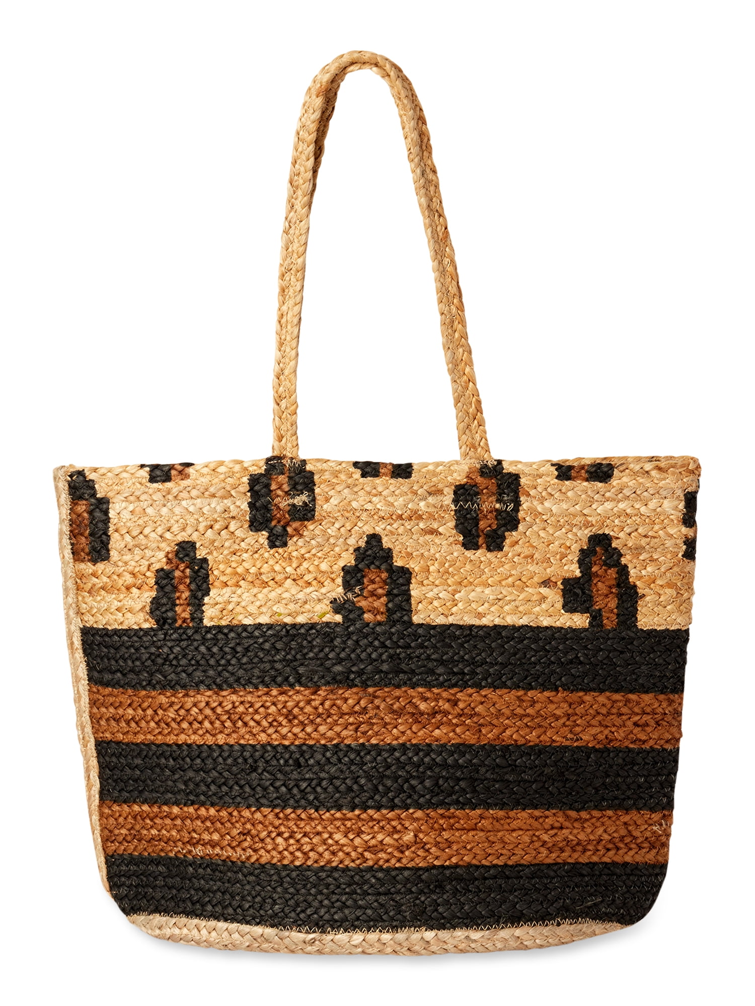 STRAW STUDIO'S LARGE STRAW WOVEN TOTE BAGS IN 2 DIFFERENT COLOURS BRAND NEW 