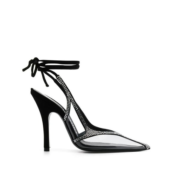 The Attico Ladies Silver Venus 100Mm Embellished Pumps, Brand Size 36 ( US Size 6 )