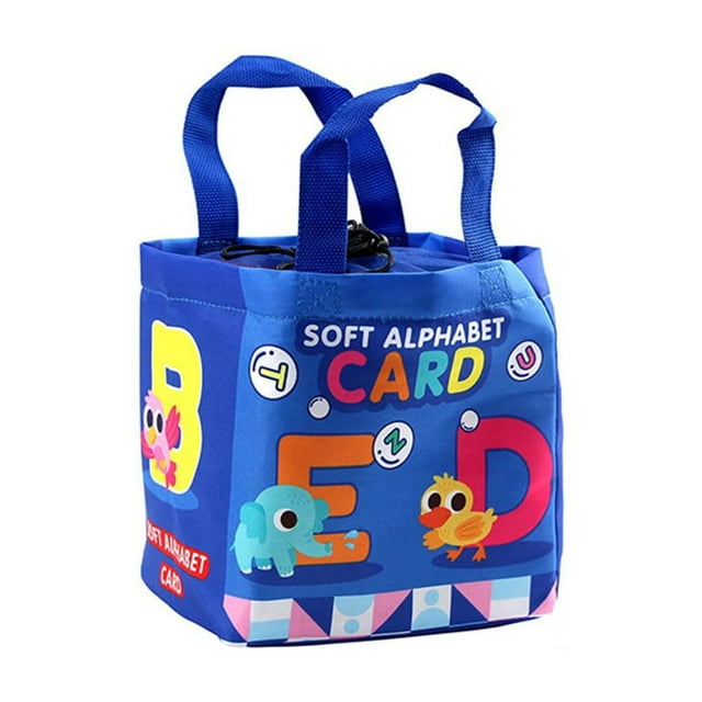 Flash Cards For New Born Baby 26Pcs Soft English Alphabet Flash Cards Double Side Baby Cloth Books With Storage Bag Washable Early Learning Toy Bath Toys For Baby Continuing Education for