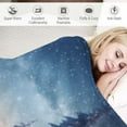 thumbnail image 3 of Pratyus Night Sky Milky Way Print Throw Blanket for Bed Sofa Living Room Decor All Seasons - Excellent Hand Feel Lightweight Anti-Wrinkle Blanket 50x60in, 3 of 6