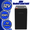 thumbnail image 3 of PowerStar 12 Volt 10 AH Rechargeable Sealed Lead Acid Battery (SLA) F2 .250 12V, 3 of 7