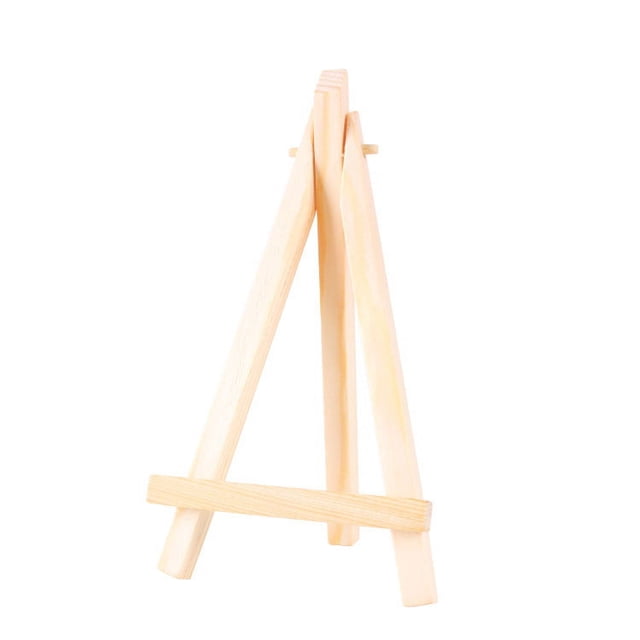 Jinsinto Desktop Photo Frame Easel Children's Easel Multifunctional Mini Display Small Easel Mobile Phone Stand Solid Wood Tripod(wood Color)(20pcs)