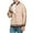 Khaki, variant on IYTR Jackets for Men Color Block Stripe Winter Fleece Lined Baseball Jacket Zipper Warm Coats with Pocket Black S