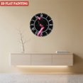thumbnail image 6 of Wooden Wall Clock with Pink Silhouette Design Roman Numerals for Artistic Home Decor, Battery Operated(AA Batteries Not Inclued), Silent Movement, Accurate Time, Size 9. 8in/25cm, 6 of 8