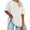 White, variant on Summer Plus Size Women Solid Color Casual T-shirt Short Sleeve Crew Neck Tops