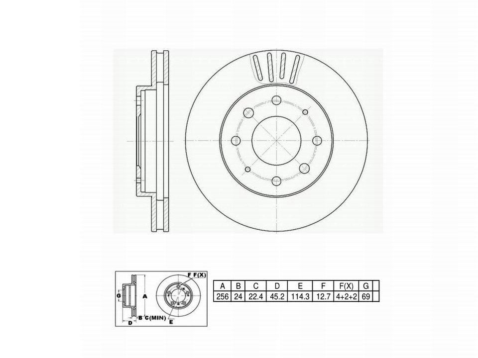 Winstop Brake Rotor, Front WS231455, Mitsubishi Expo 1995-1993