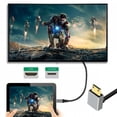 thumbnail image 5 of CY 90 Degree Down Angled Mini HDMI 2.1 Ultra Thin HDTV Cable 8K 4K Hyper Super Flexible Slim Cord Type-A to Type-C for Camera HDTV, 5 of 5