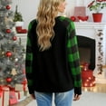 thumbnail image 2 of Women's Christmas Plaid Long Sleeve Top, "St. Louis Cardinal Baseball Festive Graphic" Casual Shirt, 2 of 4