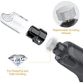 thumbnail image 3 of Dog Nail Grinder with 6-Speed, 2 Led Lights, Rechargeable Electric 3-Piece for Dogs and Cats, 3 of 7
