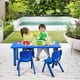 Topbuy Enfants Multifonctions Activité Rectangle Table Enfants Apprendre et Jouer Bureau Bleu – image 5 sur 10