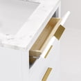 thumbnail image 5 of Water Creation Bristol 24" Wood Single Bathroom Vanity in Pure White/Gold, 5 of 6