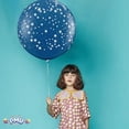 thumbnail image 4 of PMU Premium Latex Balloons - Jumbo Size Balloons for Birthdays, Wedding Parties, Baby Shower, Indoor & Outdoor Party Events & Decoration Supplies - Made in USA, 36 Inch Sapphire Blue W/ Stars, Pkg/1, 4 of 6