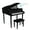 Black, variant on Hey Play Kids Piano - 30 Key Mini Grand Piano with Music Stand and Bench