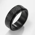 thumbnail image 3 of Men's Silicone Ring - 8mm carved breathable comfortable rubber wedding ring, 3 of 5