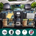 thumbnail image 5 of Car Back Seat Organizer 2 Pack Antique Nylon Fabric Thickened Waterproof Foot Mat Suitable For Various Types Of Vehicles Orange Cat in The Window, 5 of 7