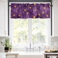 thumbnail image 5 of Purple Starry Sky Valances for Windows Star Galaxy Rod Pocket Curtain Valance Window Treatment Short Curtains for Kitchen Living Room, 60"x14", 5 of 5