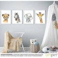 thumbnail image 2 of 2023, Nursery poster decor set of 4 - Baby or girl posters - Jungle Wildlife, 2 of 4