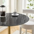 thumbnail image 7 of Modway Lippa 28" Round Modern Wood & Metal Bar Table in Gold/Black, 7 of 7