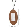 thumbnail image 2 of Unique Bargains 1 Pc Oval Elastic Cord Luggage Tag for Travelling Brown Polyurethane, 2 of 5