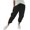 Black, variant on LIIPEE Women Plus Size Pants Casual Solid Color Elastic Waist Ankle Length Lace Up Pants Ladies Loose Fit Comfortable Soft Breathable Daily Trousers,Black,XXL