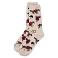 thumbnail image 3 of MeMoi Women's Equestrian Rayon From Bamboo Crew Socks - Womens - Female, 9-11, Ivory Heather, 3 of 3