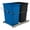 Blue/Black, variant on Rev-A-Shelf RV-18KD-18C S Double 35 Quart Pullout Waste Containers, Black