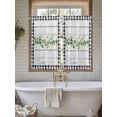 thumbnail image 4 of Green Eucalyptus Leaves Bathroom Window Curtain, Vintage Art Farmhouse Wooden Light Filtering Coffee Kitchen Curtains, Bedroom Living Room Curtains 2 Panel 84"x45", 4 of 6