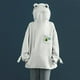 thumbnail image 4 of ICHUANYI Clearance Women's Stitching Three-Dimensional Pocket Cute Design Pullover Sweatershirt(White, S) ICHUANYI WER2023081400889, 4 of 9