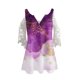 thumbnail image 4 of Elegante mujer casual cremallera cuello impresión blusa encaje manga corta camiseta verano Tops OAVQHLG3B Store  lin121212, 4 of 4