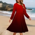 thumbnail image 4 of Ygbgbb Dresses for Women 2026 Spring Dress Lightweight Summer Loose Maxi Dress Casual Long Sleeve V Neck Dress Out Go Dress Wine XXL, 4 of 6